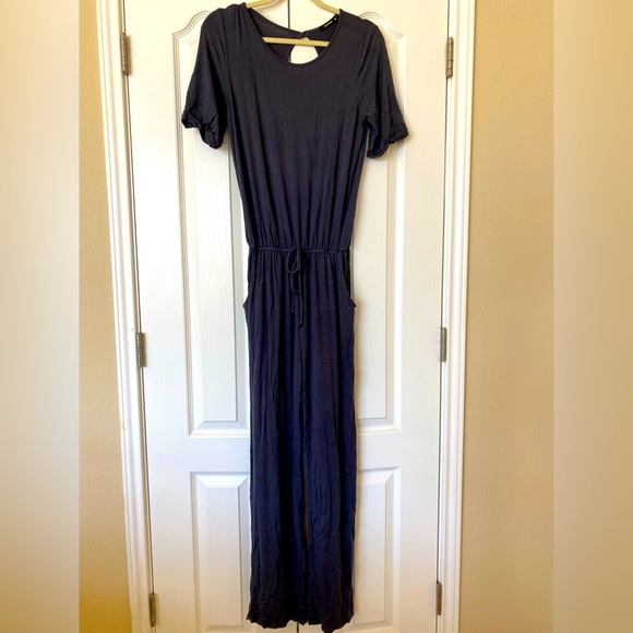 Annabelle Dark Gray Jumpsuit - Picture 1 of 6